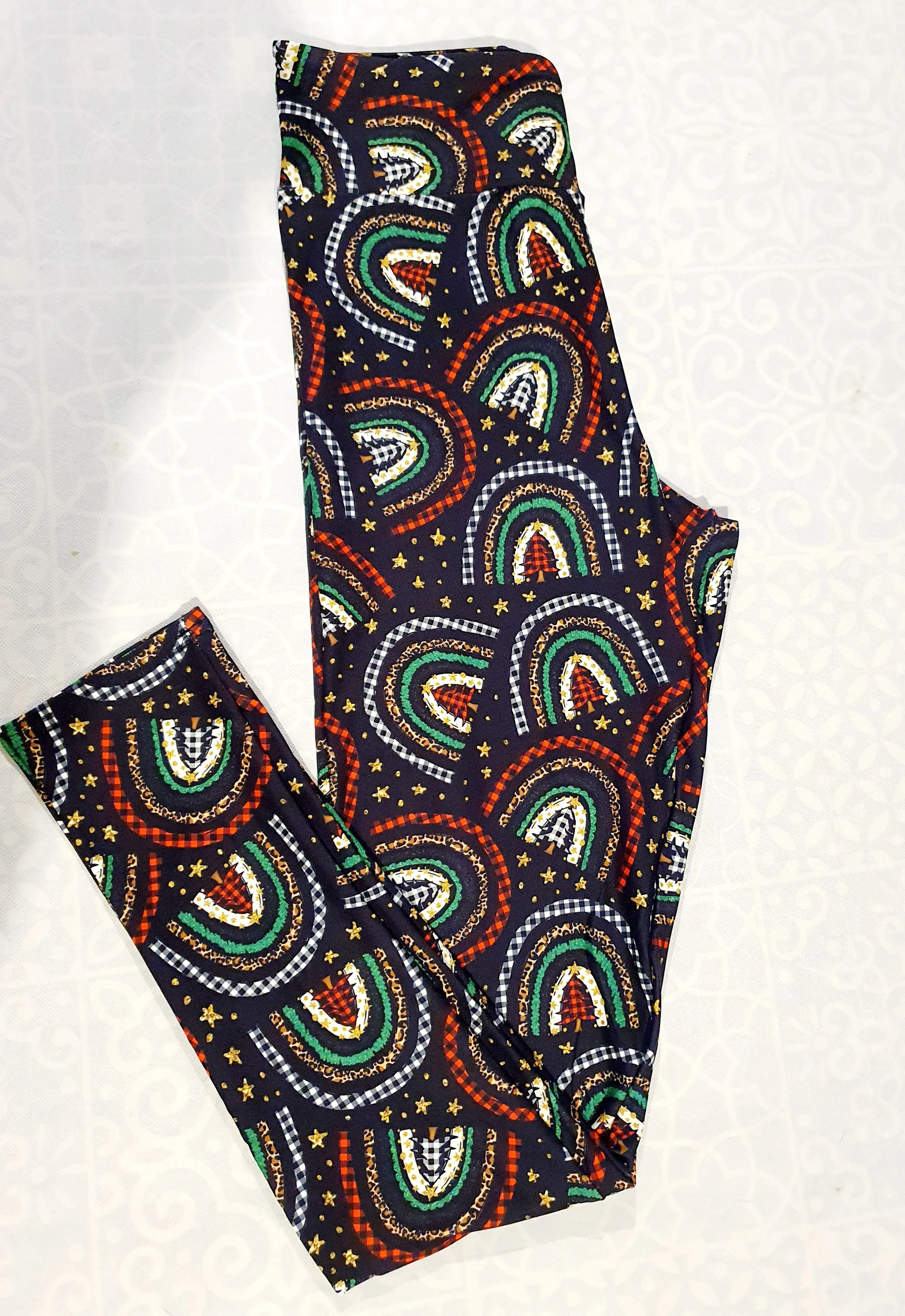 24/7 Full Length Leggings – Christmas Rainboho Christmas Pattern