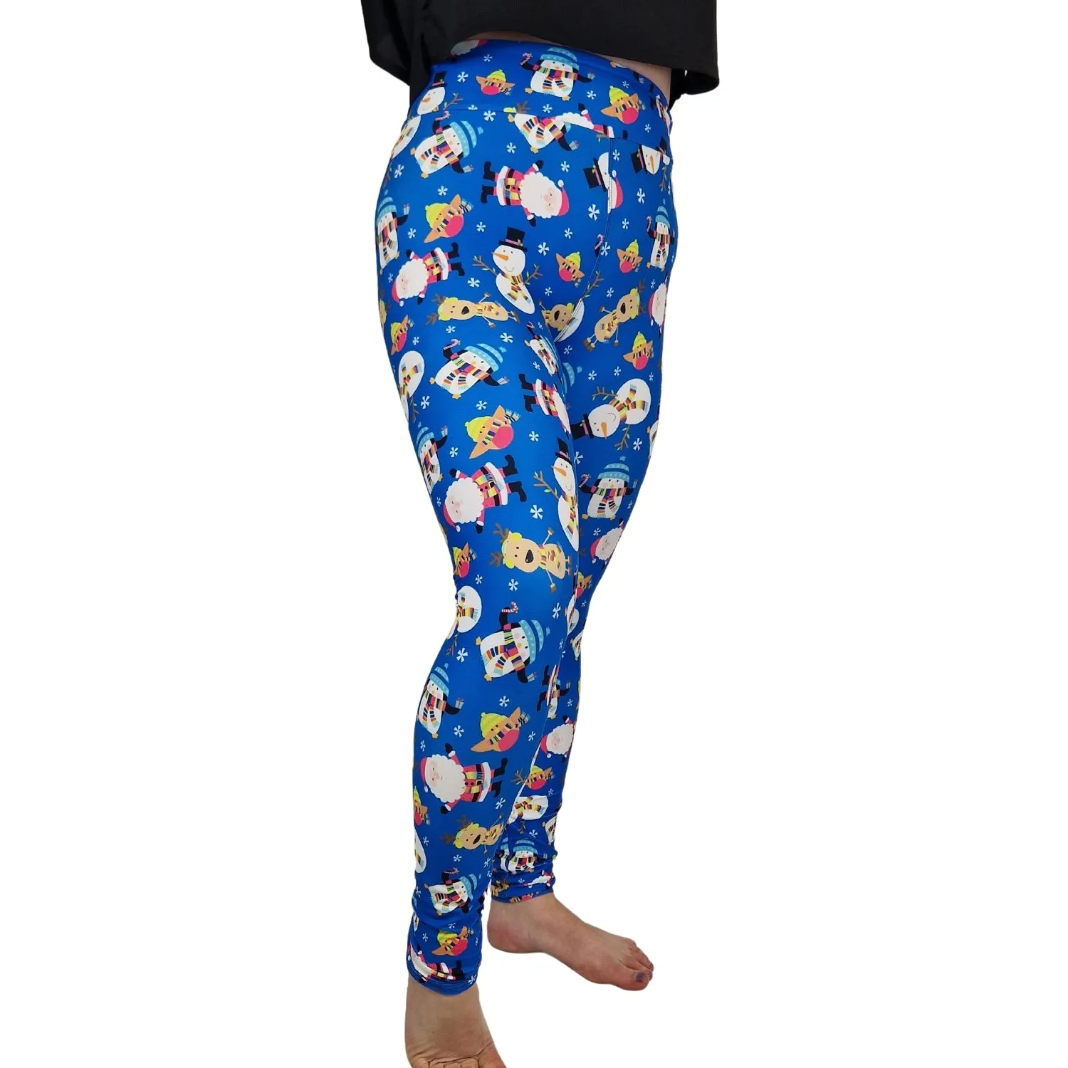 24/7 Full Length Leggings – Festive Card Christmas Pattern