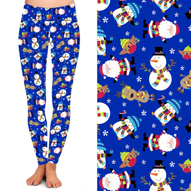 24/7 Full Length Leggings – Festive Card Christmas Pattern