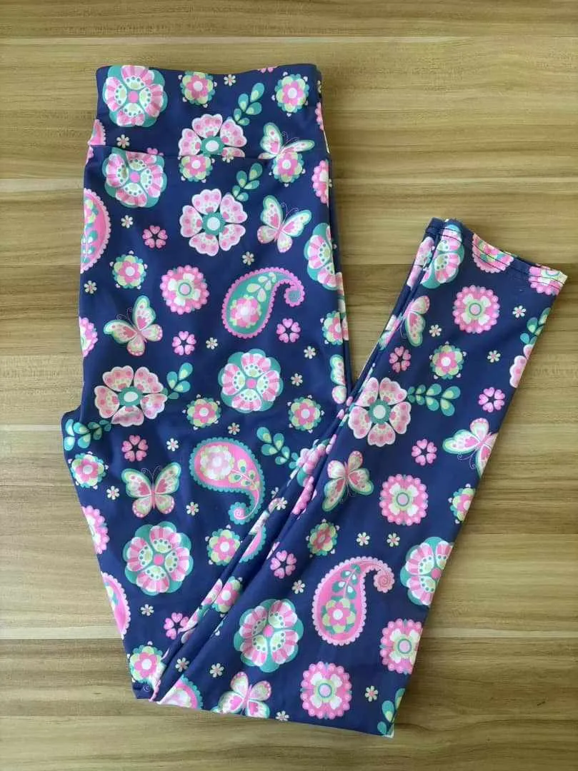 24/7 Full Length Leggings –  Paisley Pretty Pattern