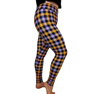 24/7 Full Length Leggings – Purple & Spice Halloween Pattern