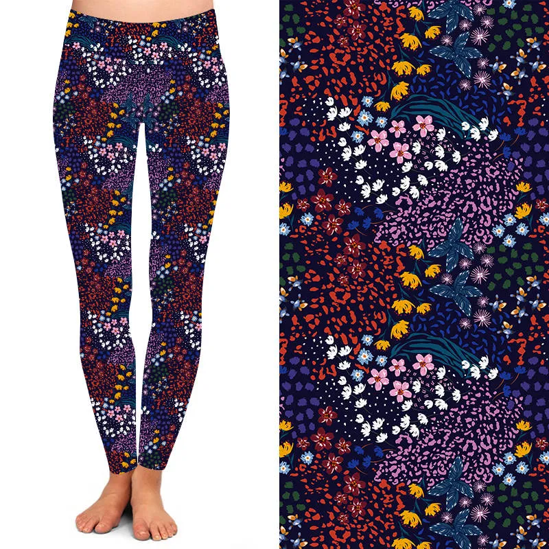 24/7 Full Length Leggings –  Spring Meadow Pattern