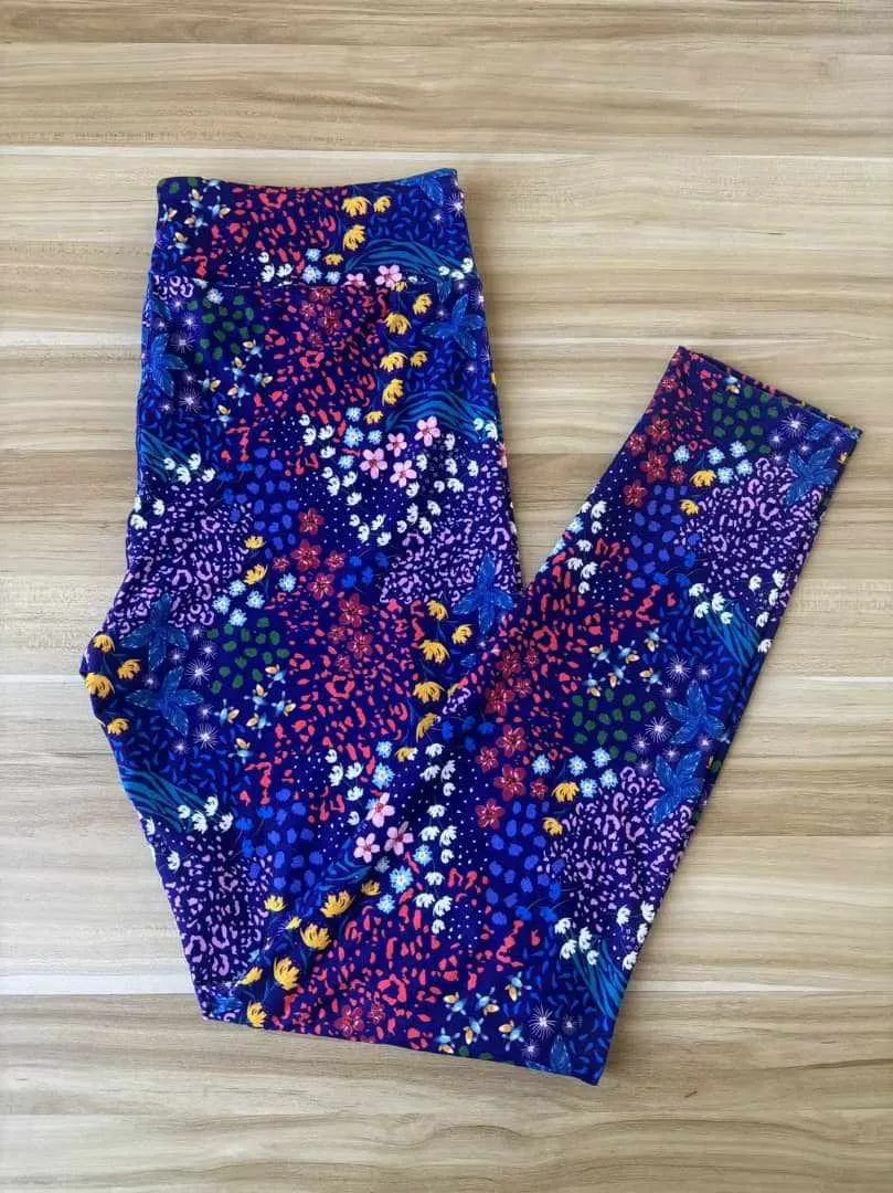 24/7 Full Length Leggings –  Spring Meadow Pattern