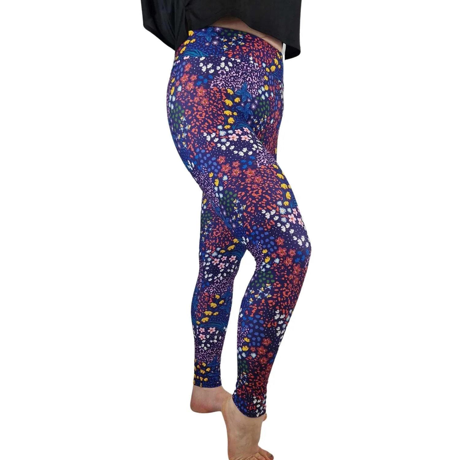 24/7 Full Length Leggings –  Spring Meadow Pattern