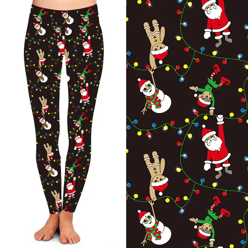 24/7 Full Length Leggings – Tangled Lights Christmas Pattern
