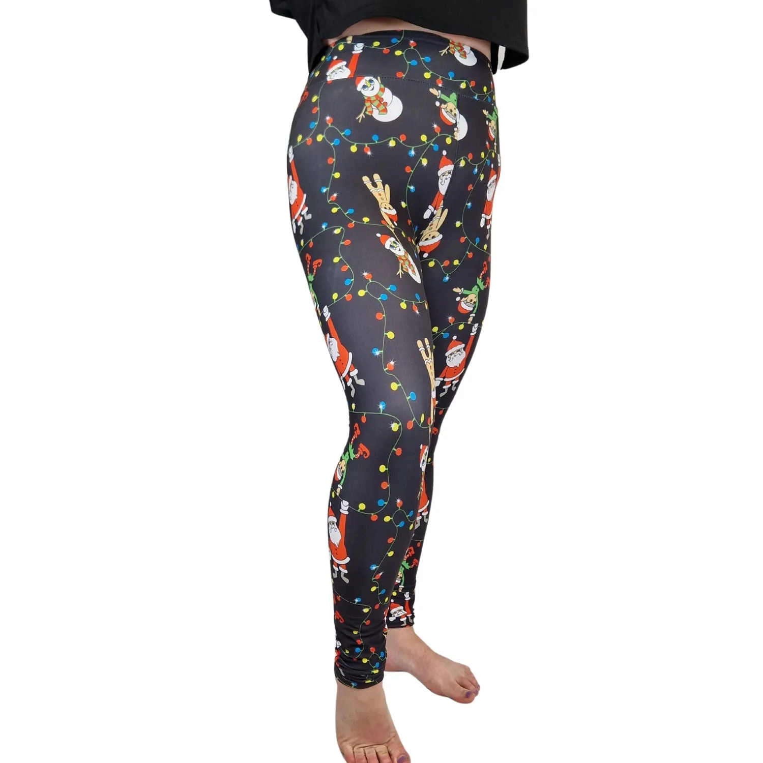 24/7 Full Length Leggings – Tangled Lights Christmas Pattern