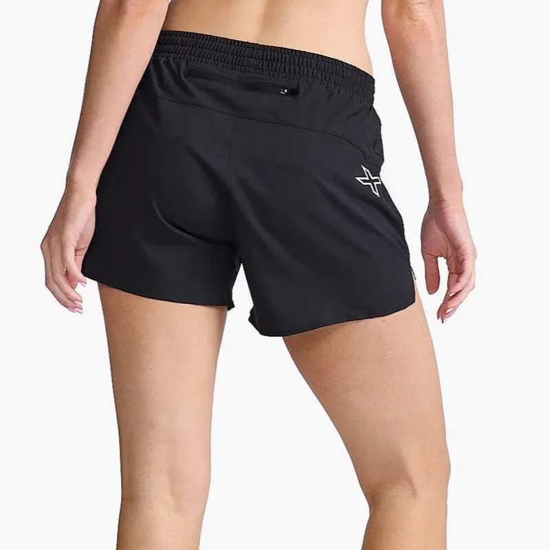 2XU Aero 5 Inch Shorts | Black / Silver Reflective | Womens