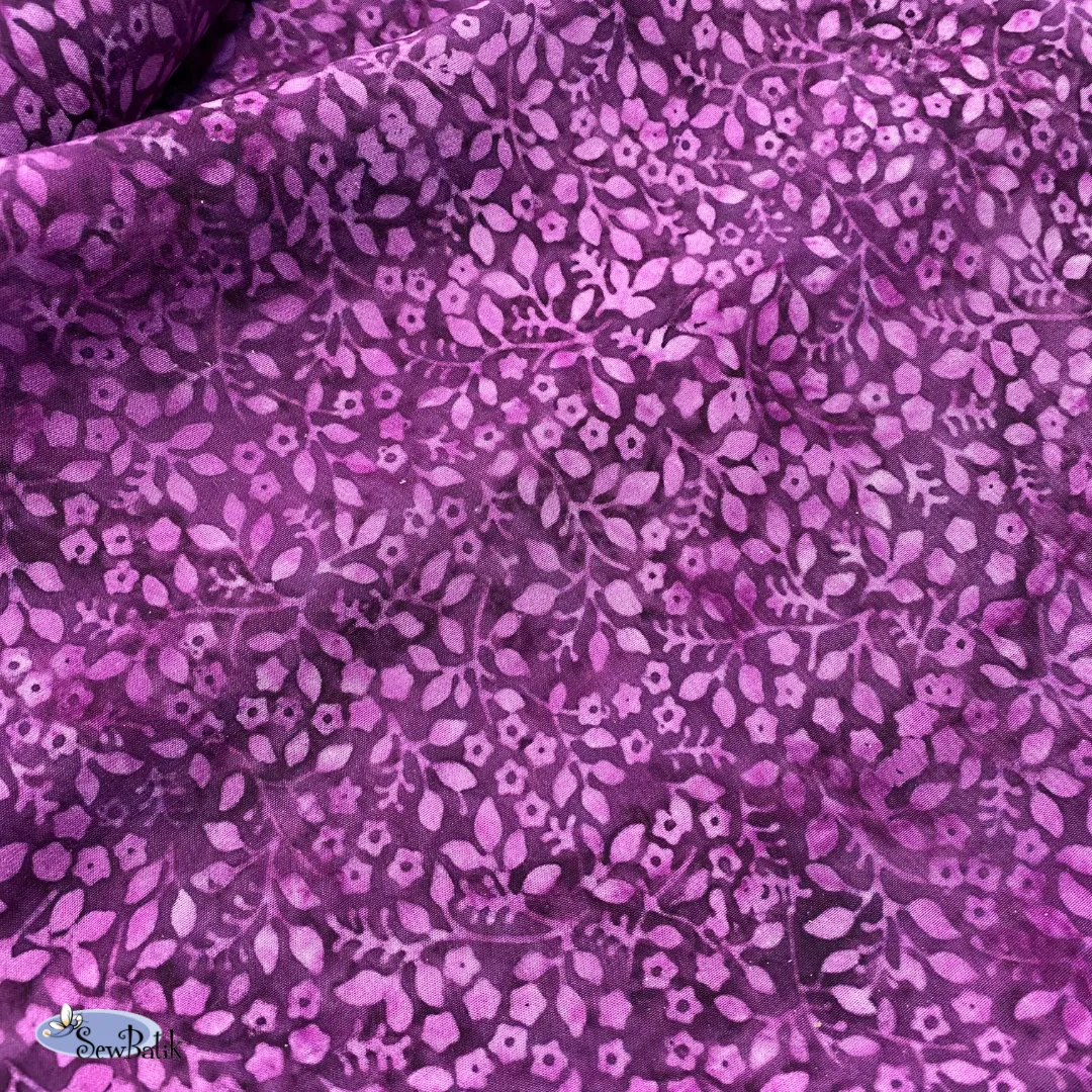 45" Batik Rayon - Valhalla - Cranberry Sauce [ 27" CUT ONLY ]