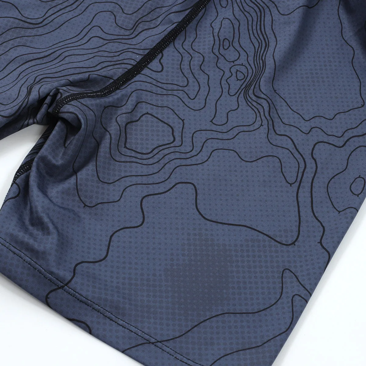 93brand Two-Layer GOD Shorts V5 - Ink Blue "Halftone Topo" Edition