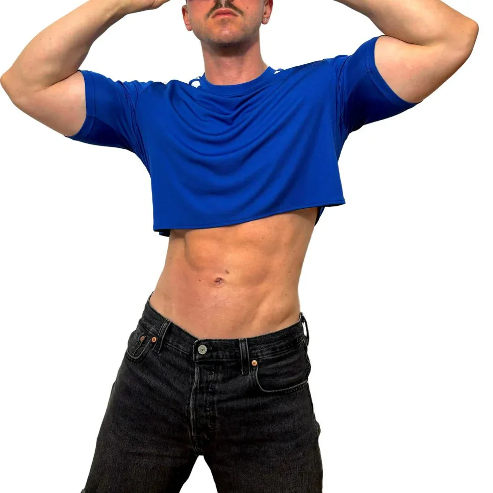 Adidas Sport Blue Short Sleeve Crop Top BY SNEAKERMASK