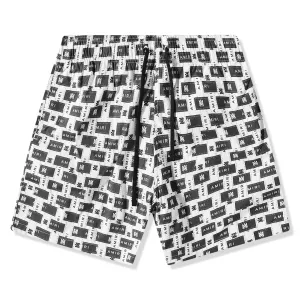 Amiri Interweave Black White Swim Shorts