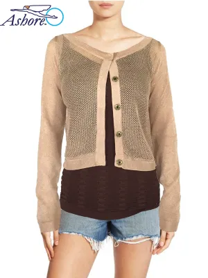 ASHORE WOMENS NET SHORT CARDIGANS