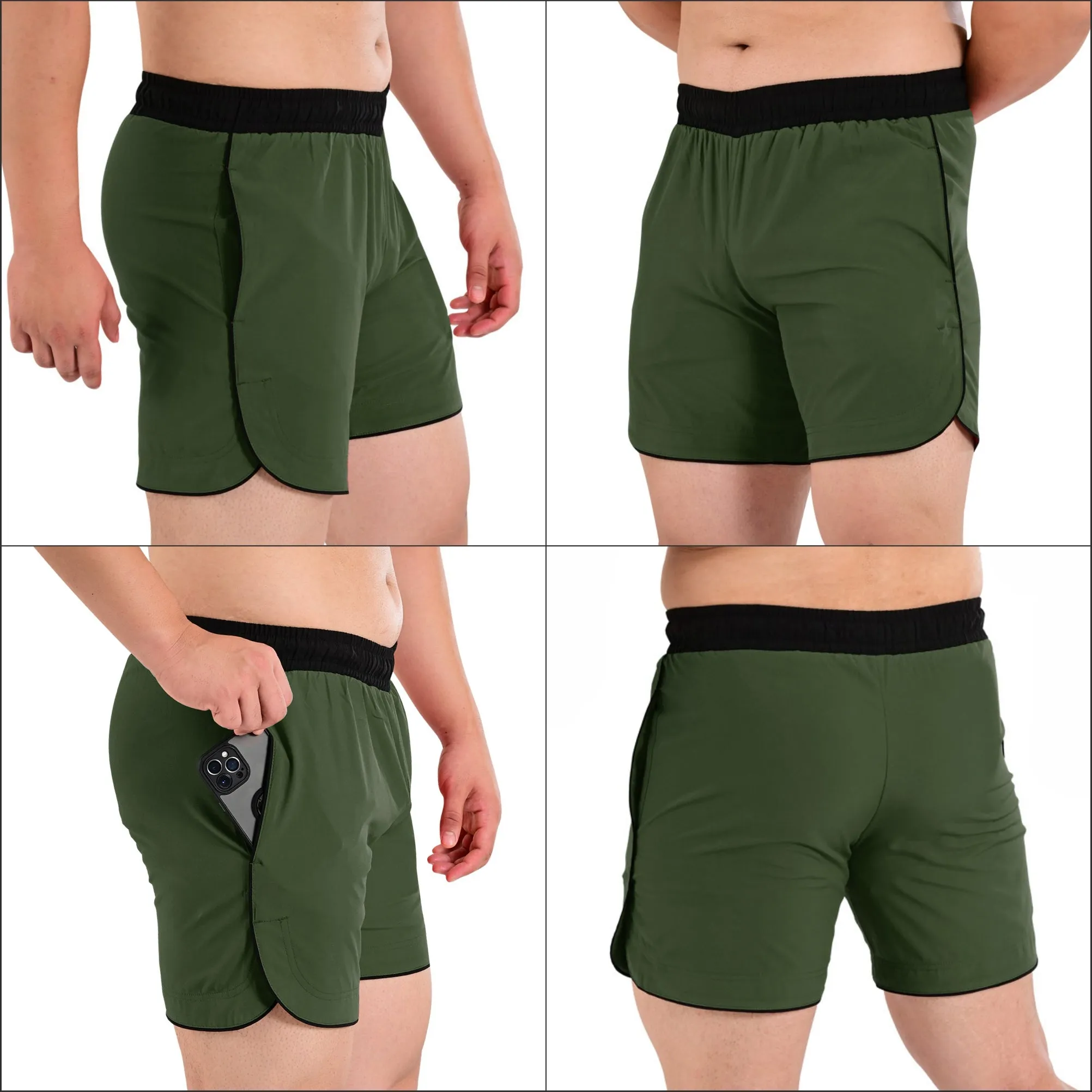 Athletic Workout Running Shorts with Pockets for Men - Ideal for Yoga & Layering Over Thick Leggings