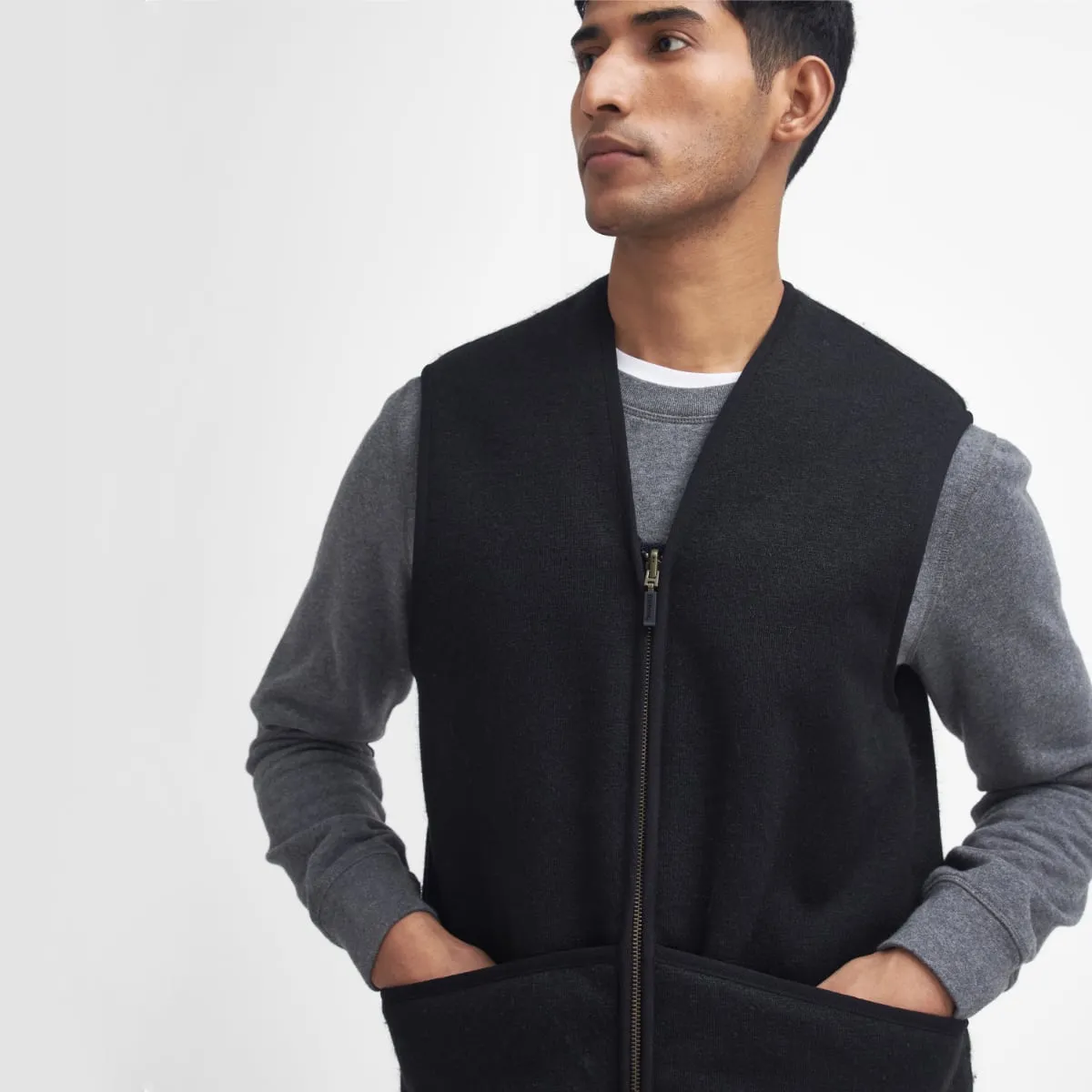 Barbour Warm Pile Men's Zip-In Liner | Black