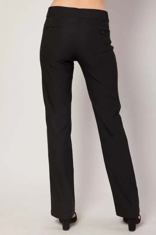 Black Millennium Boot Cut Stretch Office Trouser Pants