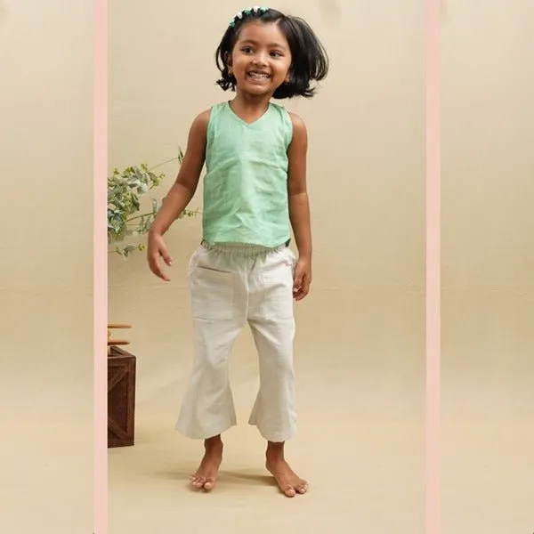 Breeze Belle Cotton Pants With a Flare- Girls