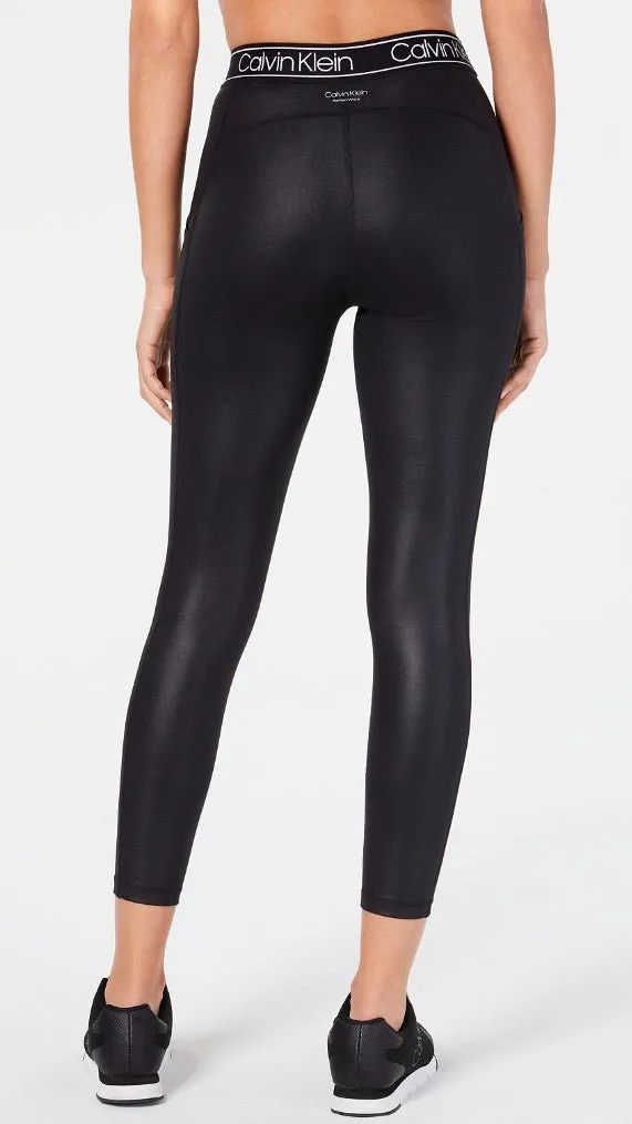 Calvin Klein Performance Logo High-Waist Leggings - Black