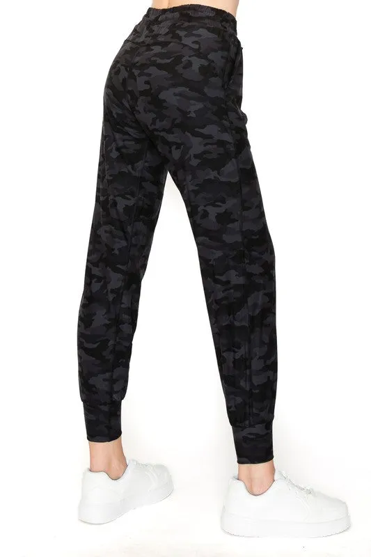 Camo black Jogger Pants with Drawstring