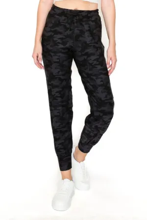 Camo black Jogger Pants with Drawstring