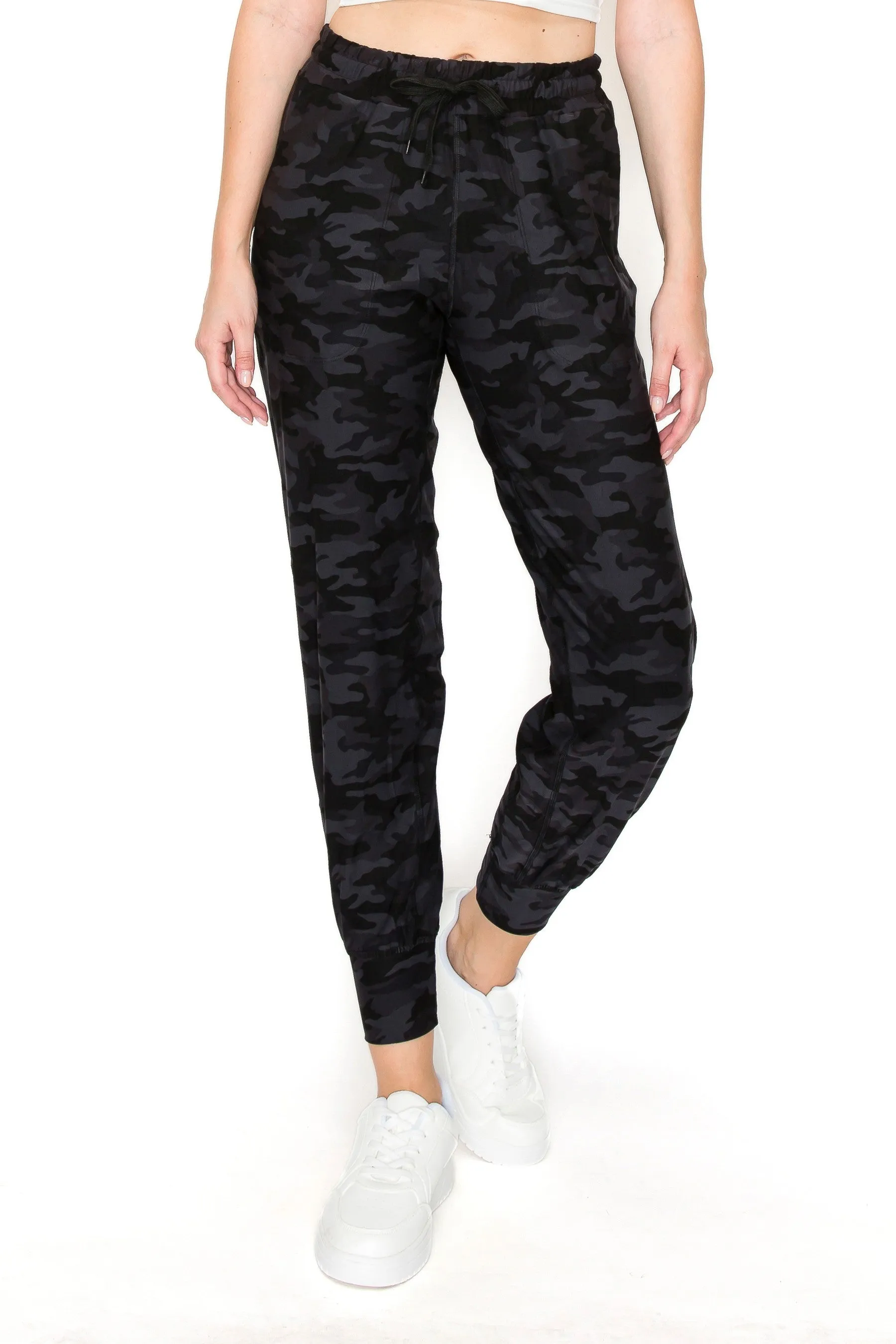 Camo black Jogger Pants with Drawstring