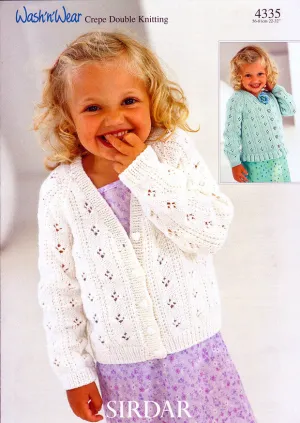 Cardigans in Sirdar Wash 'n' Wear Double Crepe DK (4335)