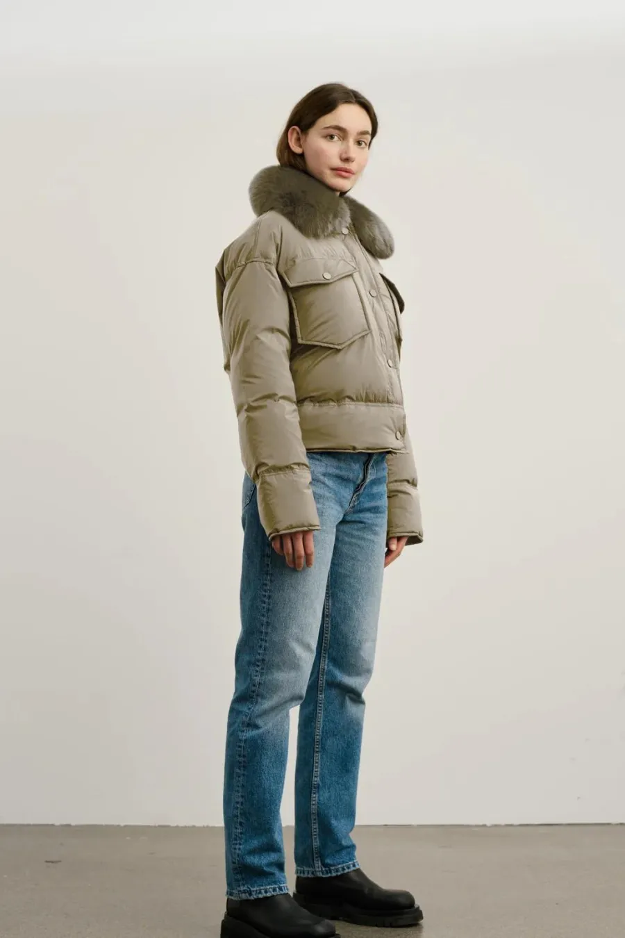 Charlie Down Jacket Olive Green