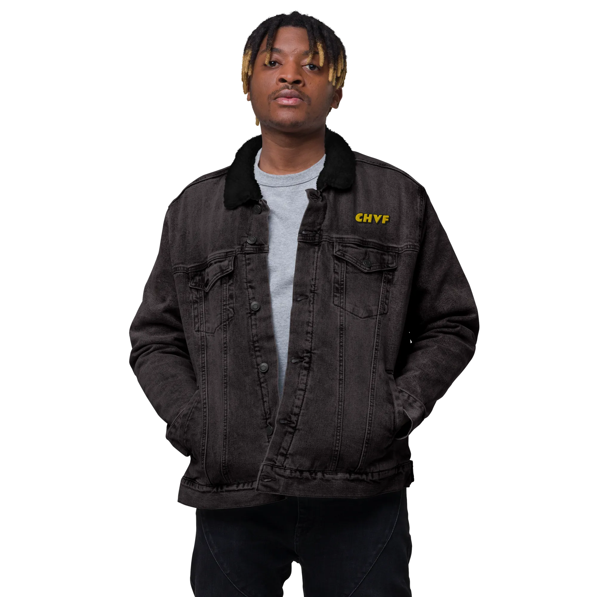 CHVF Unisex Denim Sherpa Jackets
