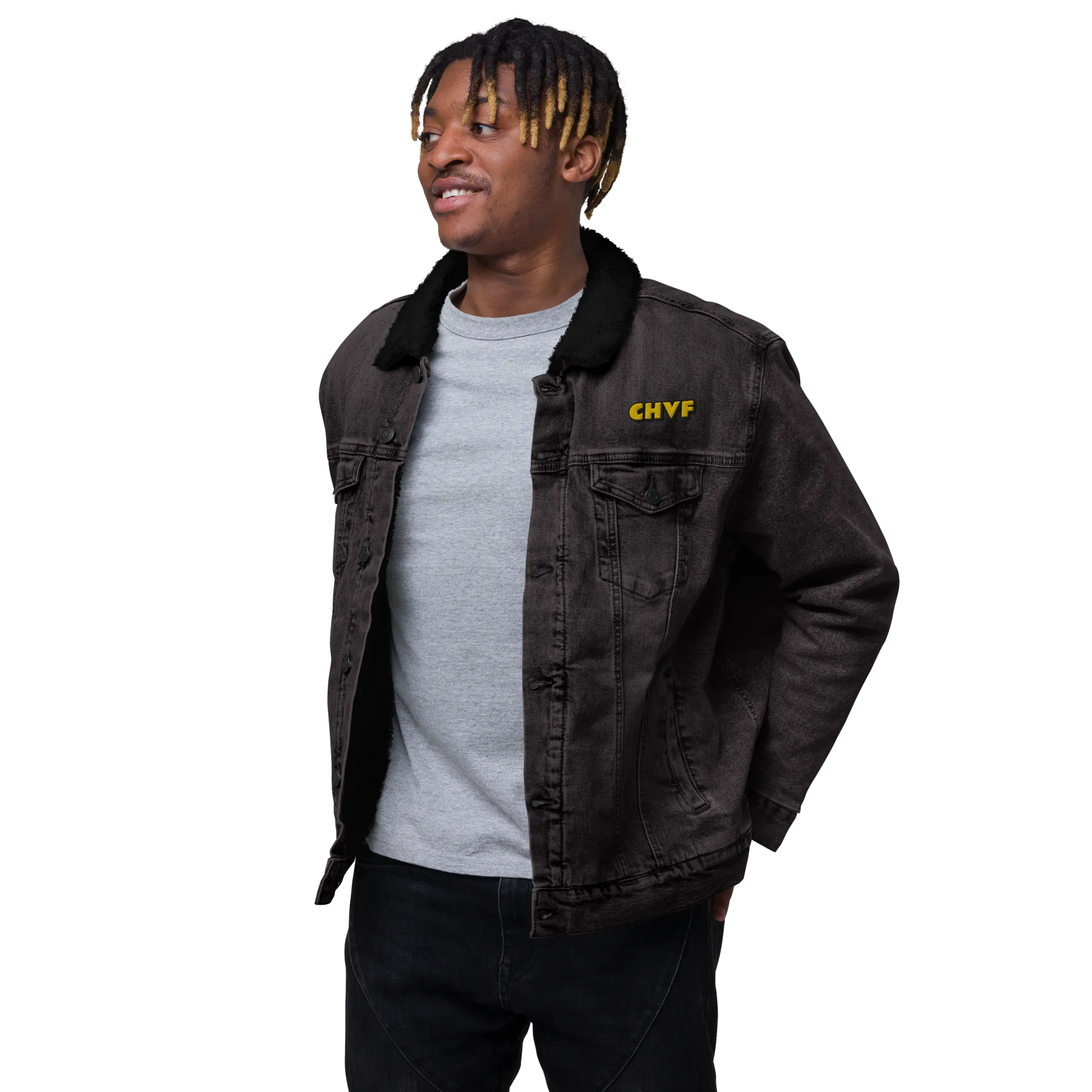 CHVF Unisex Denim Sherpa Jackets