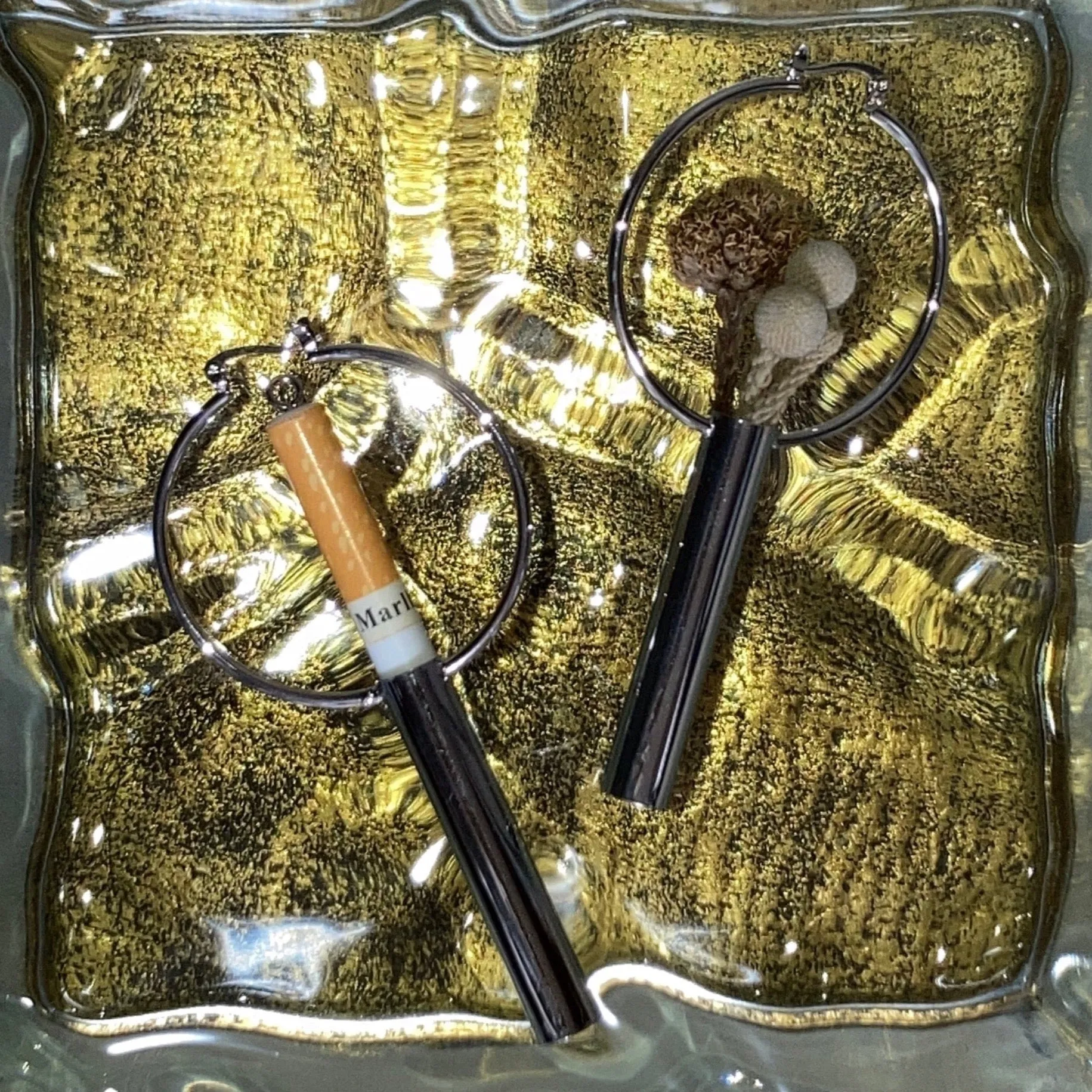 cigarette vase piercings silver