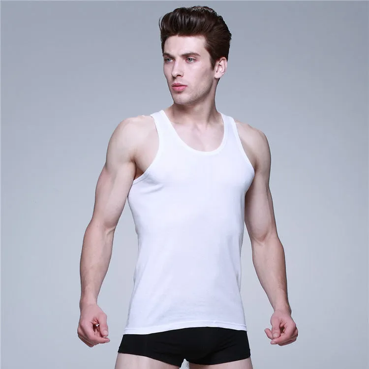 Cotton Men Summer Fitness Sporty Matching Tank Top