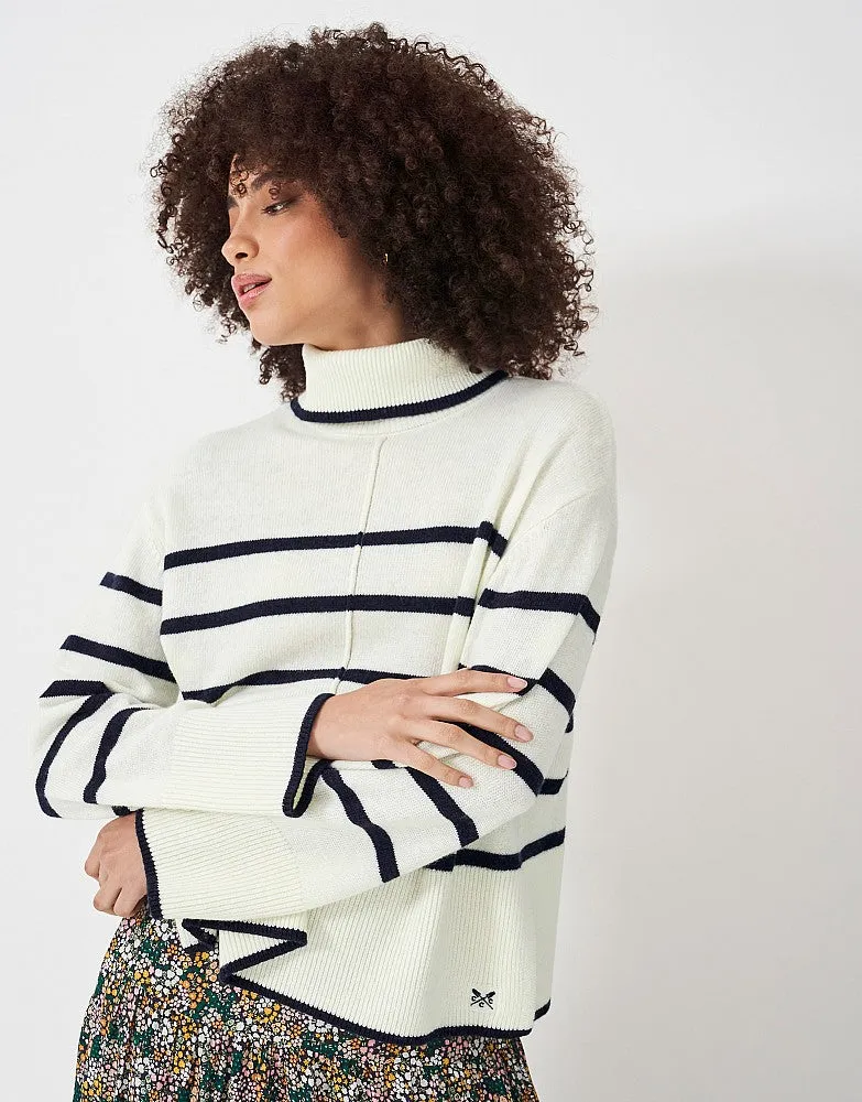 Crew Clothing Wide Sleeve Lambswool Roll Neck Jumper