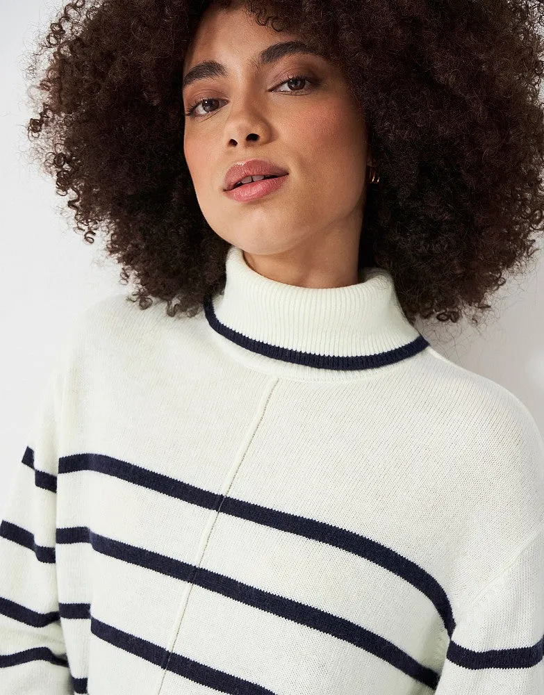 Crew Clothing Wide Sleeve Lambswool Roll Neck Jumper
