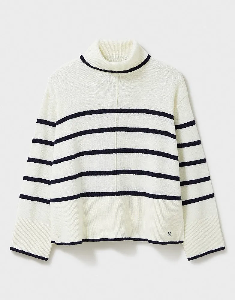 Crew Clothing Wide Sleeve Lambswool Roll Neck Jumper