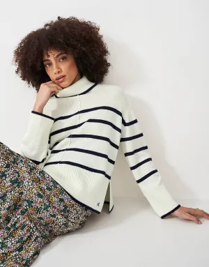 Crew Clothing Wide Sleeve Lambswool Roll Neck Jumper