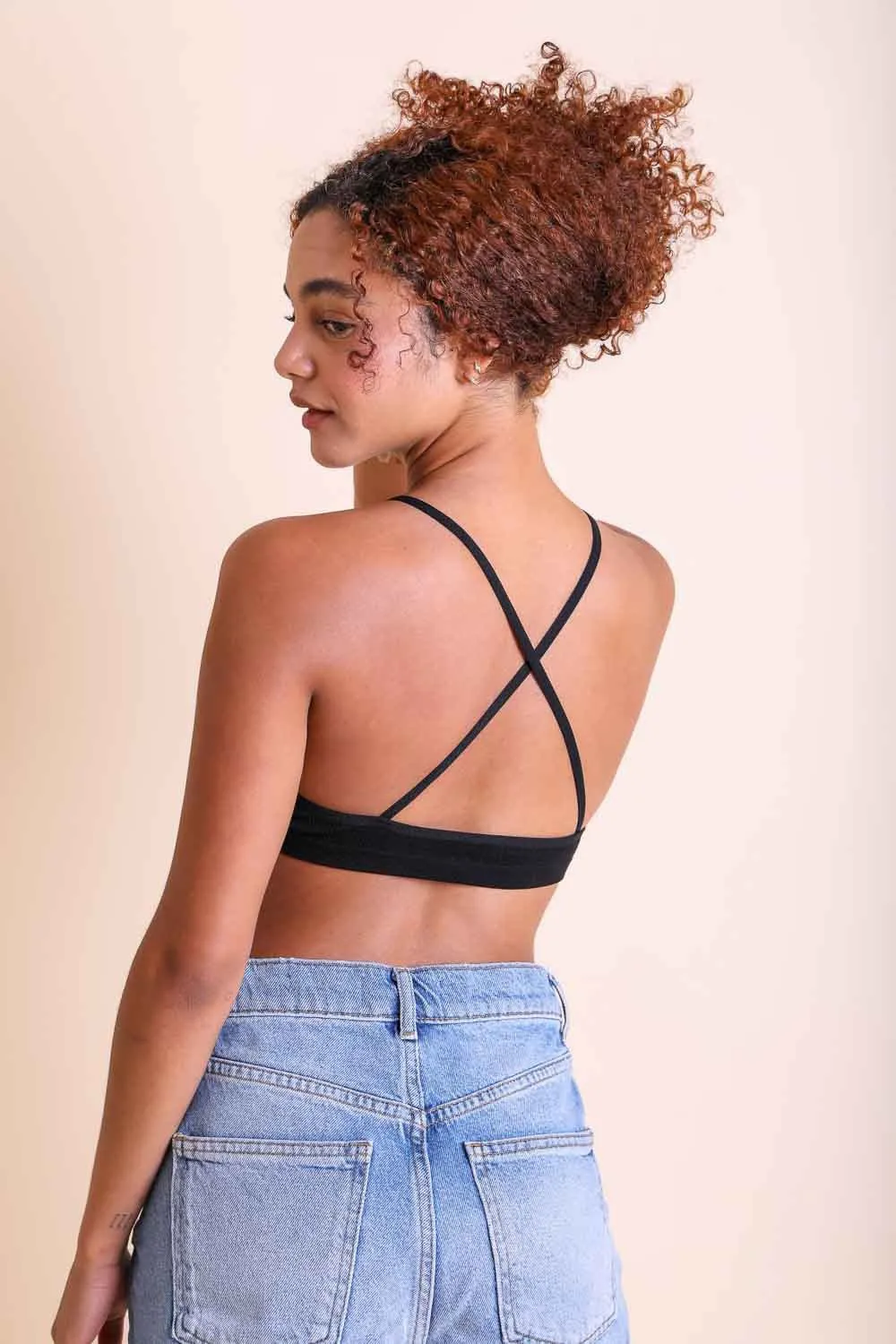 Crochet Lace Halter Bralette Crop Top