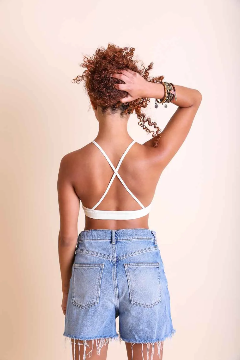Crochet Lace Halter Bralette Crop Top