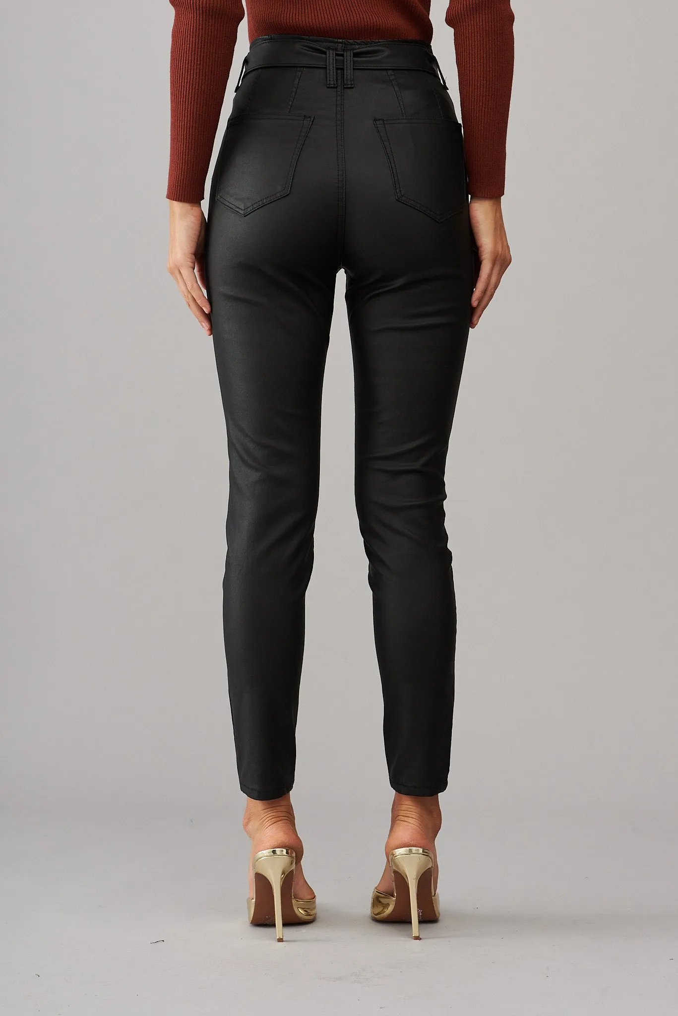 Eclipse Leatherette Pants in Black