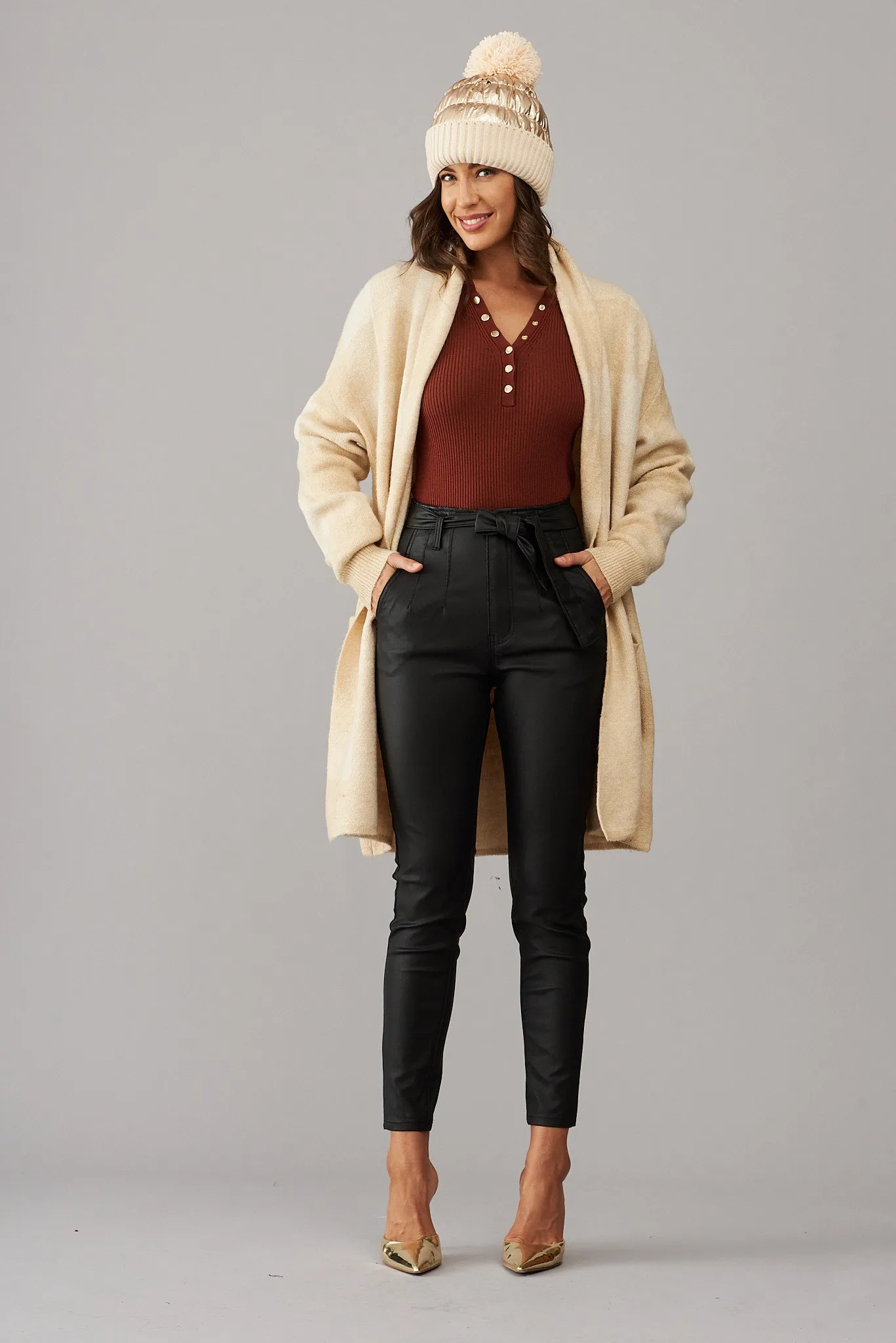 Eclipse Leatherette Pants in Black