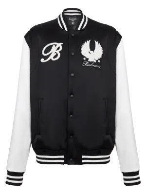 Embroidered Badges Satined Blouson