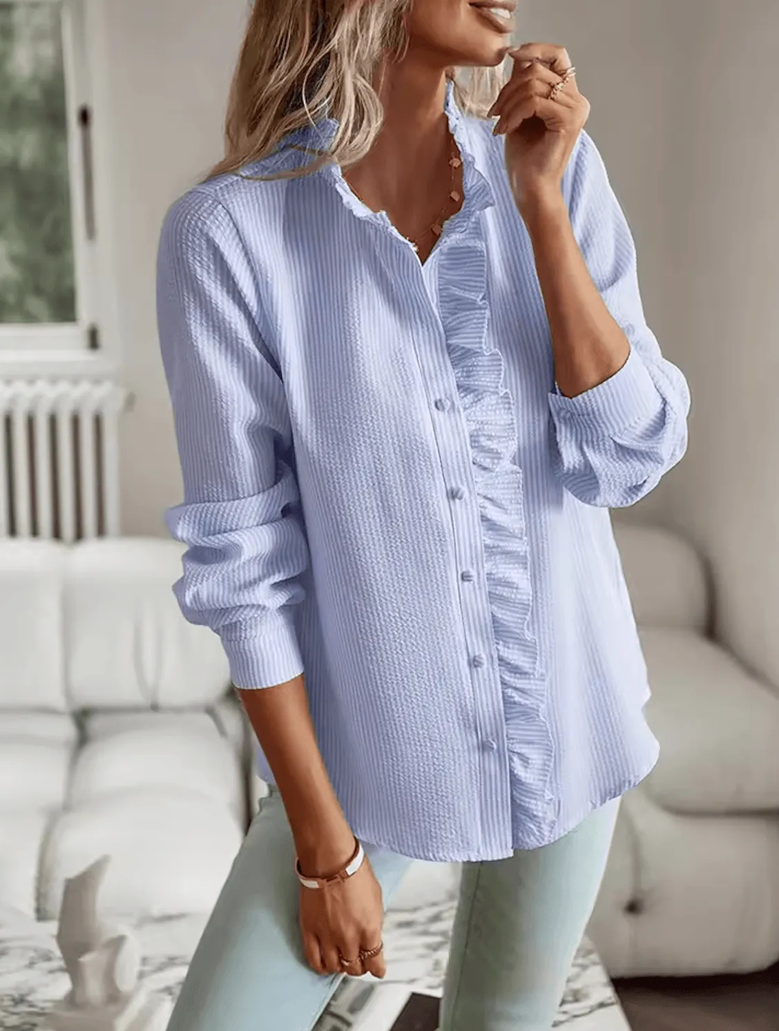 Fashionable New Women’s Elegant Office Shirt | Long Sleeve Casual Top