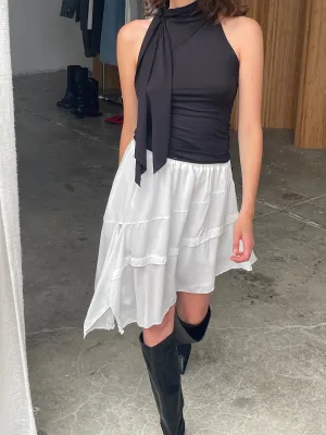 Flowy Mid Length Skirt Ivory
