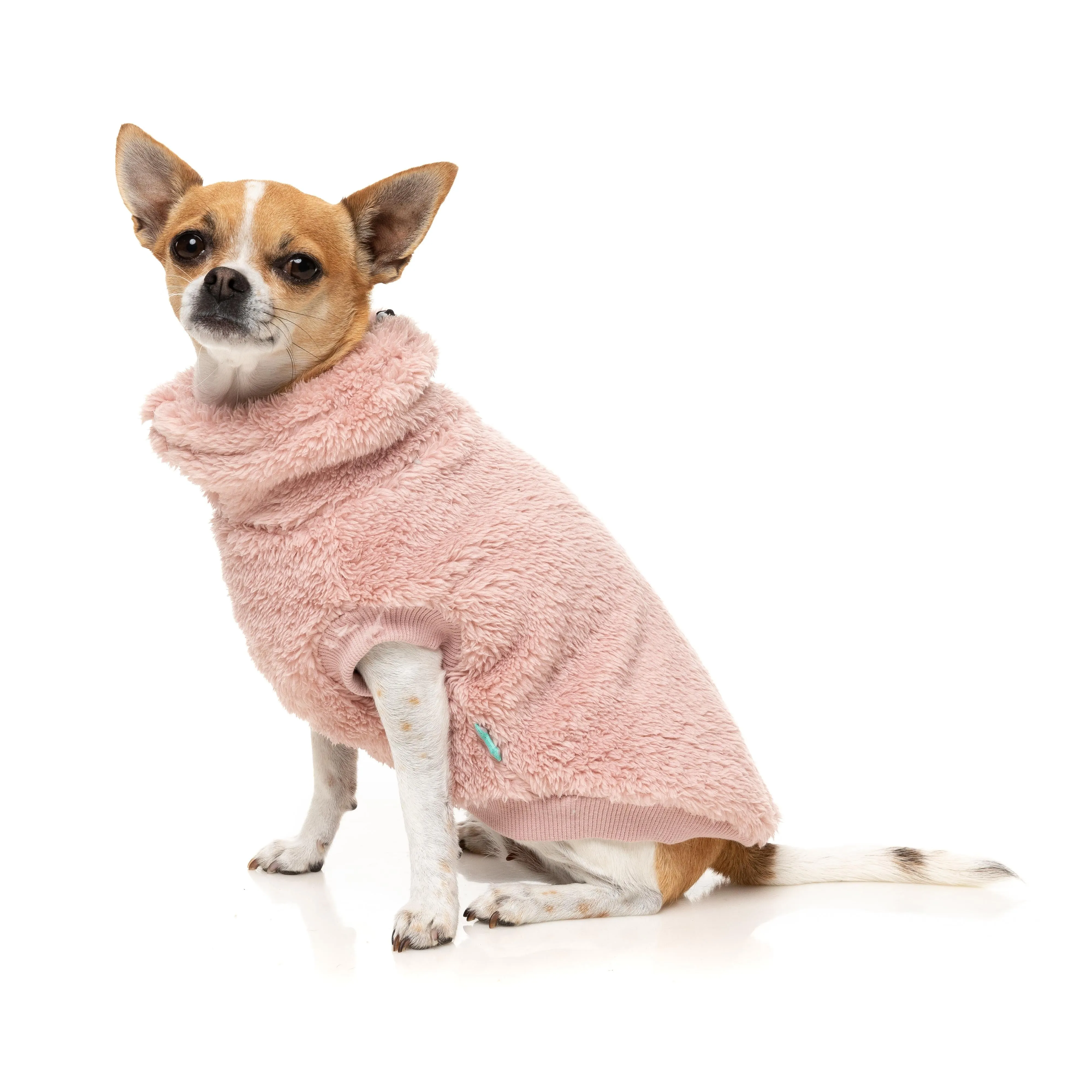 FuzzYard Dog Apparel Turtle Teddy 25 Sweater Blossom Pink Size 1