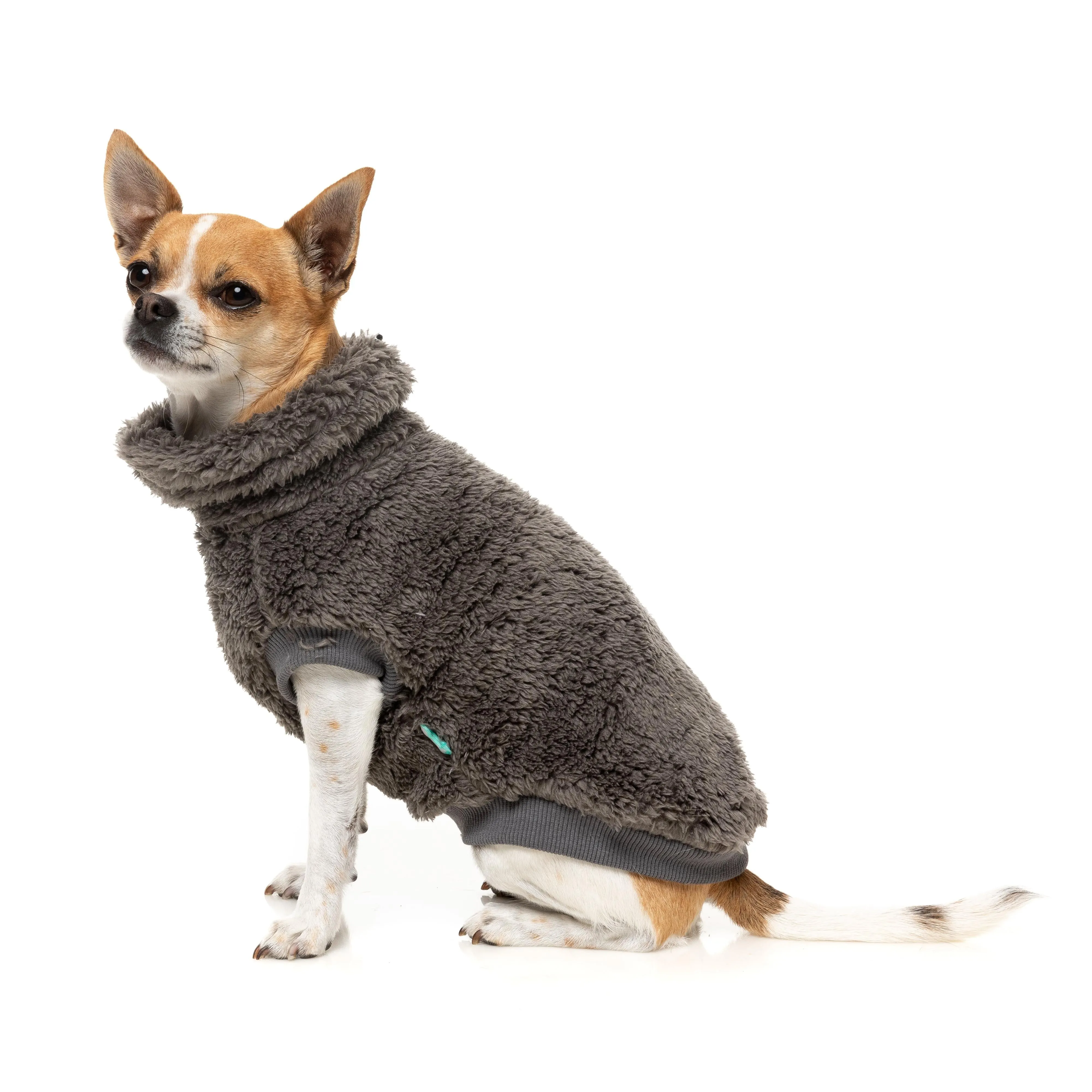 FuzzYard Dog Apparel Turtle Teddy 25 Sweater Gunmetal Grey Size 1
