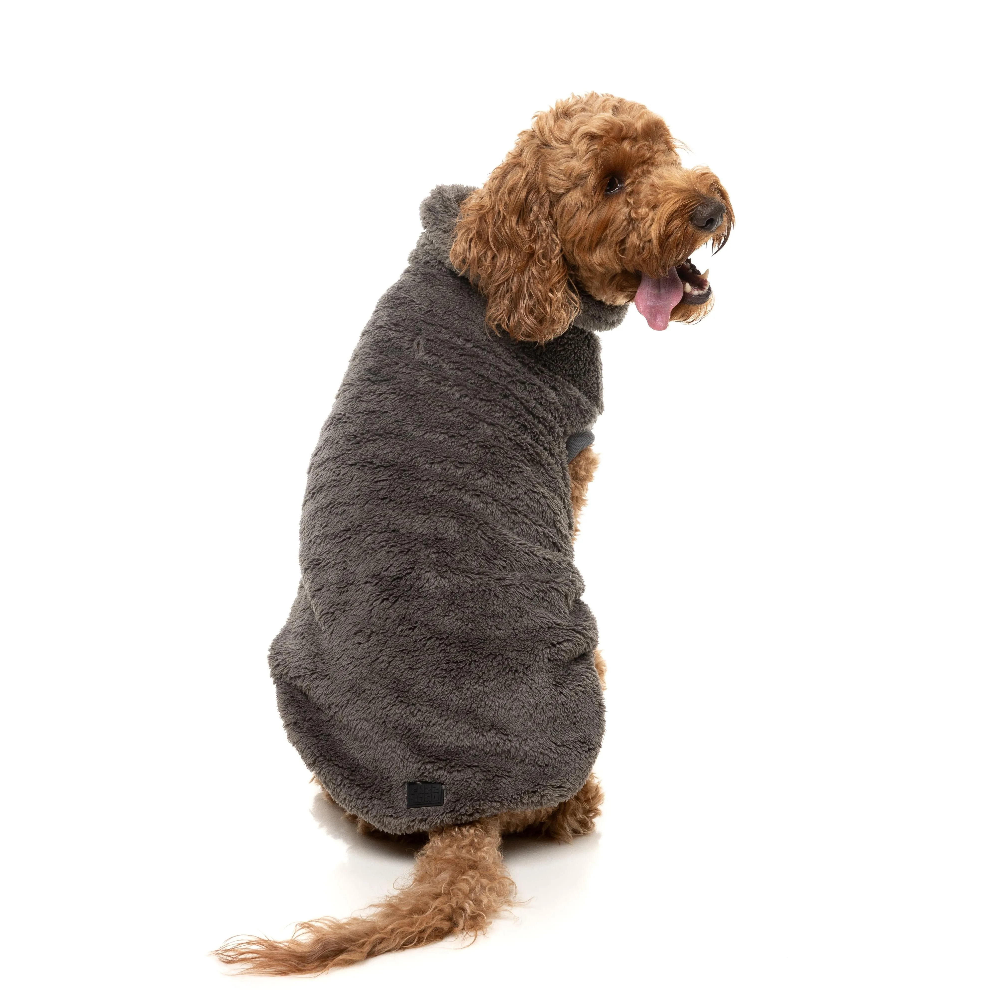 FuzzYard Dog Apparel Turtle Teddy 25 Sweater Gunmetal Grey Size 1