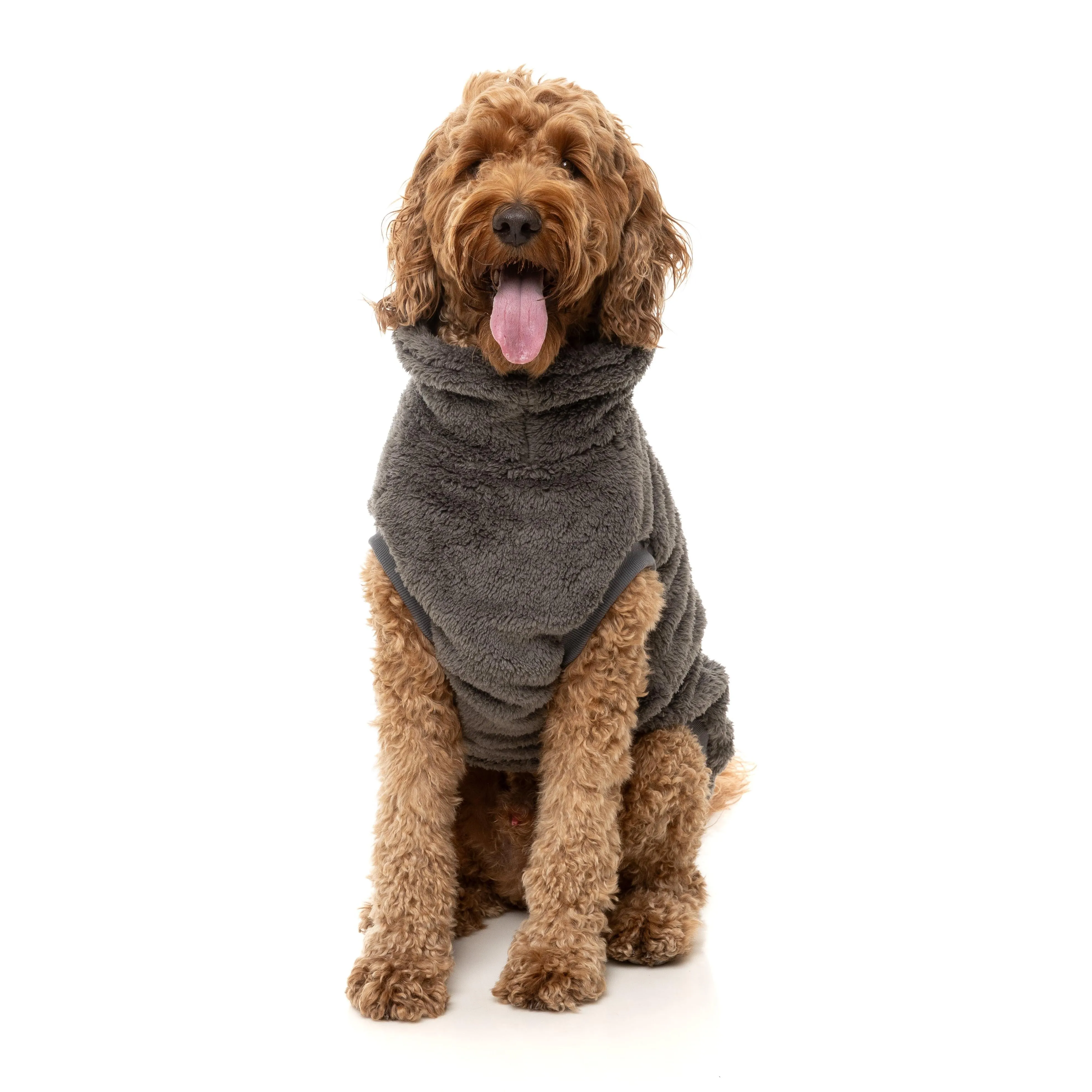 FuzzYard Dog Apparel Turtle Teddy 25 Sweater Gunmetal Grey Size 1