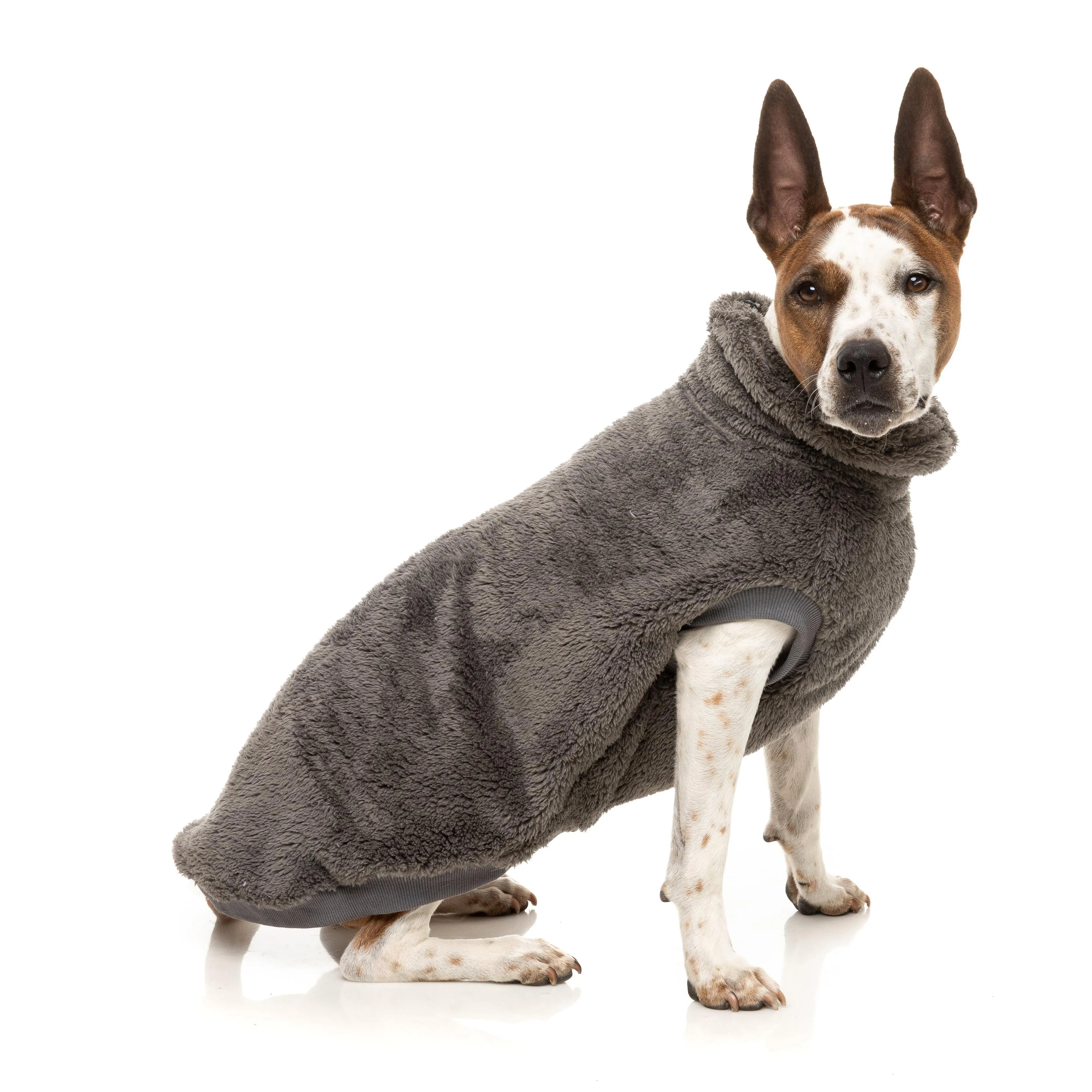 FuzzYard Dog Apparel Turtle Teddy 25 Sweater Gunmetal Grey Size 1