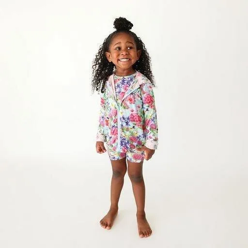 Girl's Bamboo Long Sleeve Reversible Jacket - Hadley (Floral)