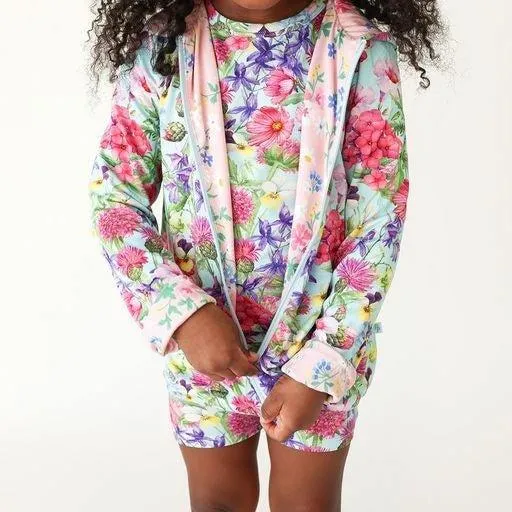 Girl's Bamboo Long Sleeve Reversible Jacket - Hadley (Floral)