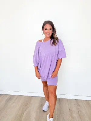 Hot Hot Washed Purple Shorts