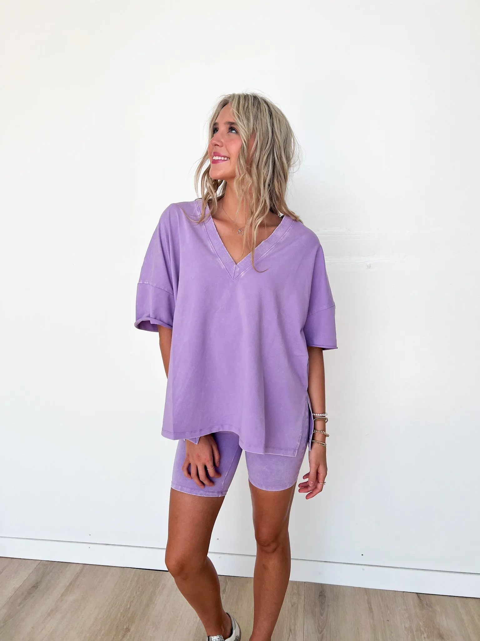 Hot Hot Washed Purple Shorts